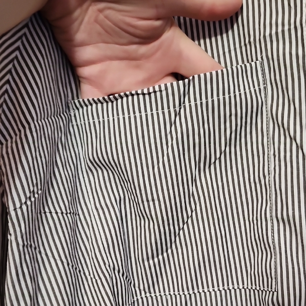Striped Button-Up Blouse - Picture 8 of 11